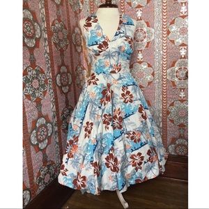 Hell Bunny Hawaiian pin up tiki dress